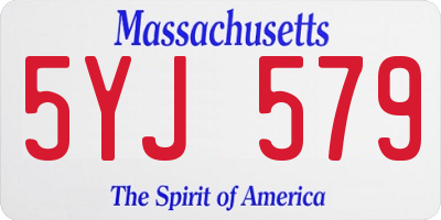 MA license plate 5YJ579