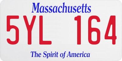 MA license plate 5YL164
