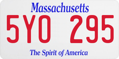 MA license plate 5YO295