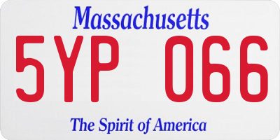 MA license plate 5YP066