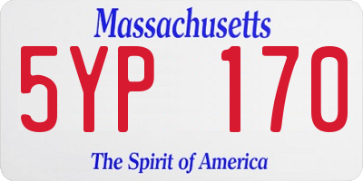 MA license plate 5YP170