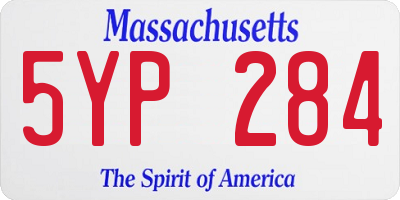 MA license plate 5YP284
