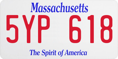 MA license plate 5YP618