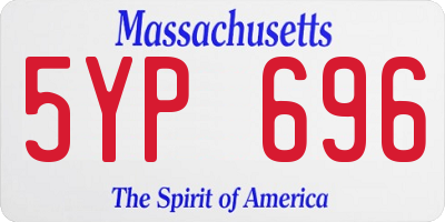 MA license plate 5YP696