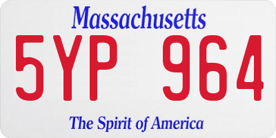 MA license plate 5YP964