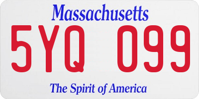 MA license plate 5YQ099