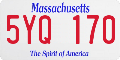 MA license plate 5YQ170