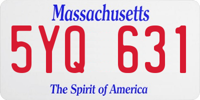 MA license plate 5YQ631
