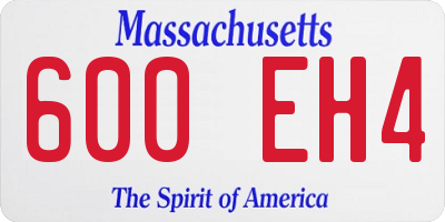 MA license plate 600EH4
