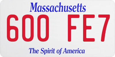 MA license plate 600FE7