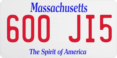 MA license plate 600JI5