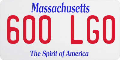 MA license plate 600LG0