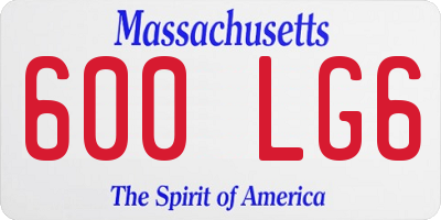 MA license plate 600LG6