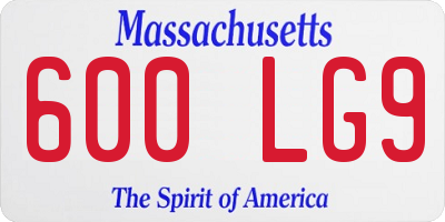 MA license plate 600LG9