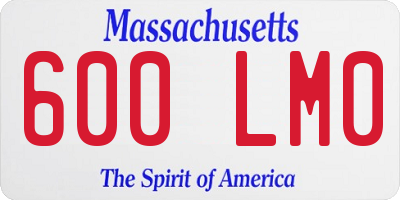 MA license plate 600LM0