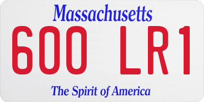 MA license plate 600LR1