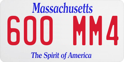 MA license plate 600MM4
