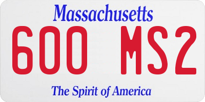 MA license plate 600MS2
