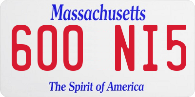 MA license plate 600NI5