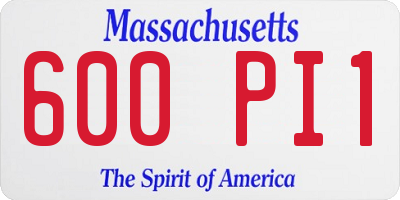 MA license plate 600PI1
