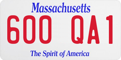 MA license plate 600QA1