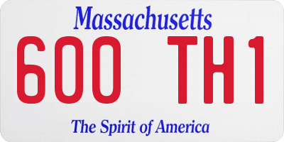 MA license plate 600TH1