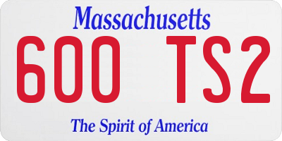 MA license plate 600TS2