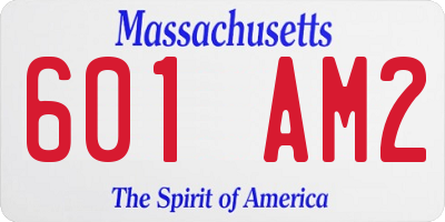 MA license plate 601AM2