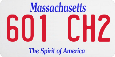 MA license plate 601CH2