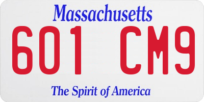MA license plate 601CM9