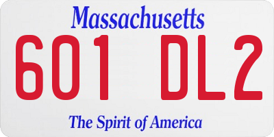 MA license plate 601DL2