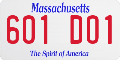 MA license plate 601DO1