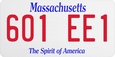 MA license plate 601EE1