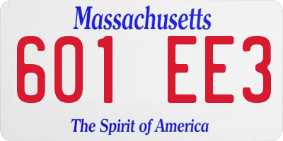 MA license plate 601EE3