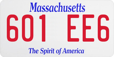 MA license plate 601EE6