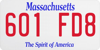MA license plate 601FD8