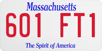 MA license plate 601FT1
