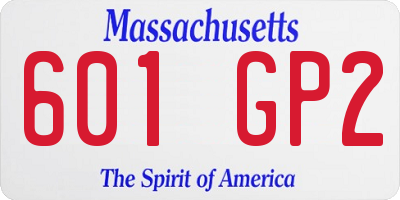 MA license plate 601GP2
