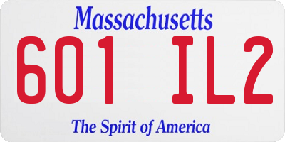 MA license plate 601IL2