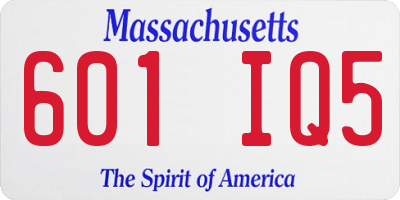 MA license plate 601IQ5