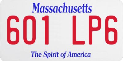 MA license plate 601LP6