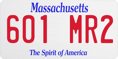MA license plate 601MR2
