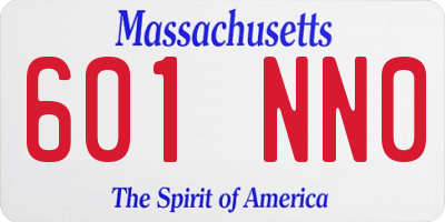 MA license plate 601NN0