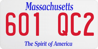 MA license plate 601QC2