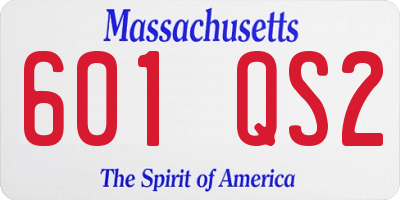 MA license plate 601QS2