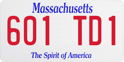 MA license plate 601TD1
