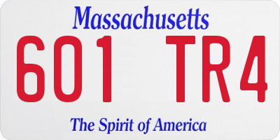 MA license plate 601TR4