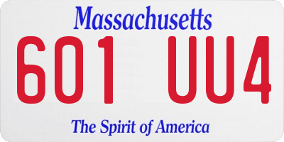 MA license plate 601UU4