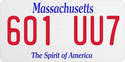 MA license plate 601UU7