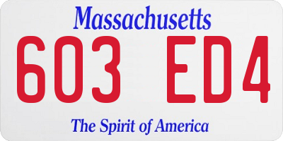 MA license plate 603ED4